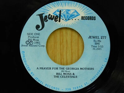 Bill Moss & the Celestials gospel 45 A Prayer For The Georgia Mothers Jewel Foto 1 de 2