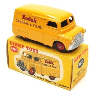 BEDFORD 10 cwt van kODAK furgoneta Dinky toys Atlas Diecast coche a escala - Imagen 1 de 2
