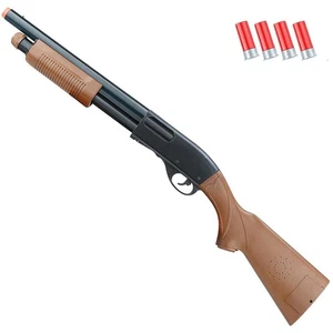 Fucile a Pompa Pistola da Caccia Giocattolo Bambini Effetti Sonori e 4 Munizioni - Foto 1 di 10