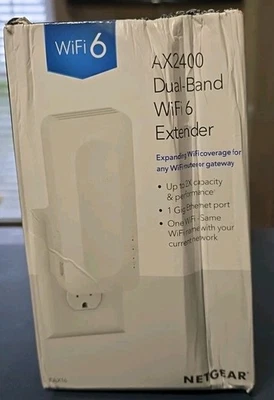 NETGEAR AX2400 Dual-Band WiFi 6 Extender Damaged Package  - Image 1 of 4