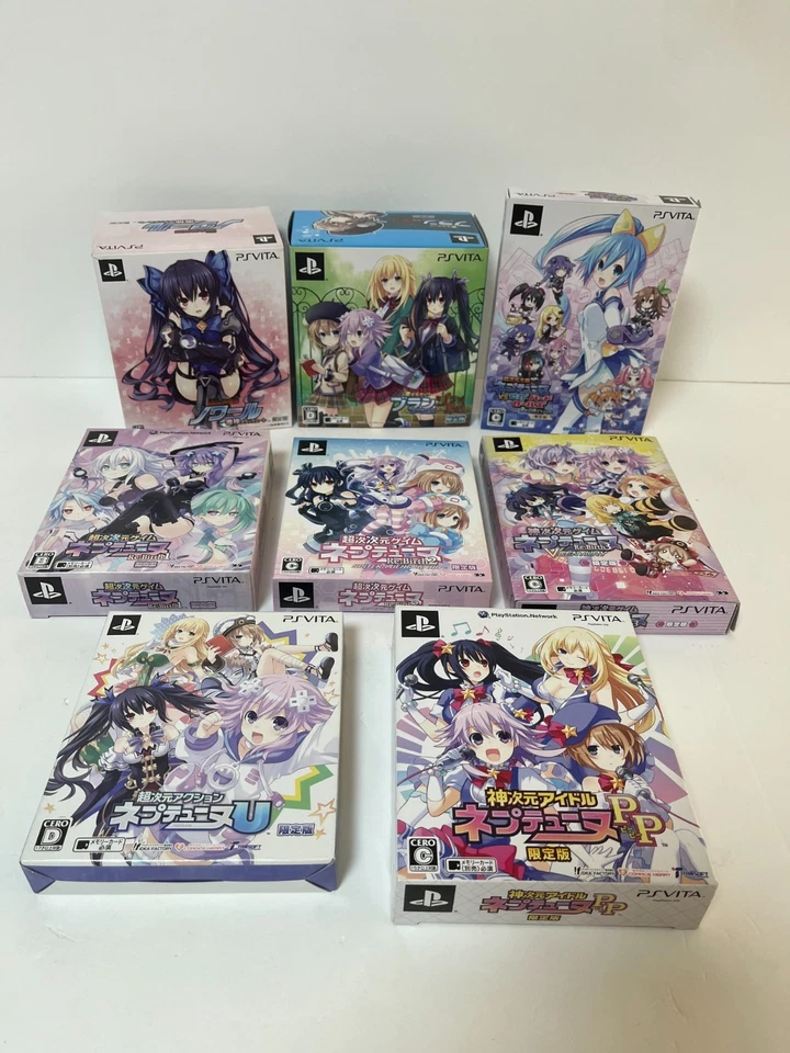 PS VITA Neptunia Limited 8 Set Hyperdimension Wars Idol Tag PP Rebirth Blan - Image 1 of 4