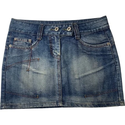Deep Collection Denim Mini Skirt Casual Blue Women 29” Waist - Image 1 of 4
