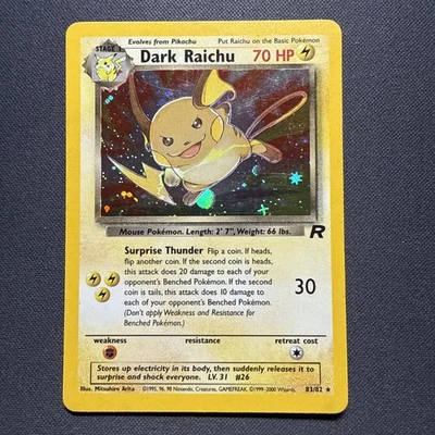 Pokémon TCG Dark Raichu Team Rocket 83/82 Holo - Image 1 of 4