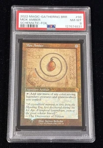 MTG Magic The Gathering Brothers War Mox Amber Foil Mythic Schematic PSA 8 - Picture 1 of 2