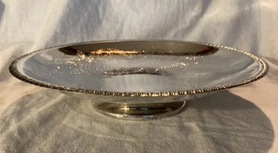 Frutero grande vintage con pedestal plateado c.1960’s-1970’s - Ø 27 cm Foto 1 de 4