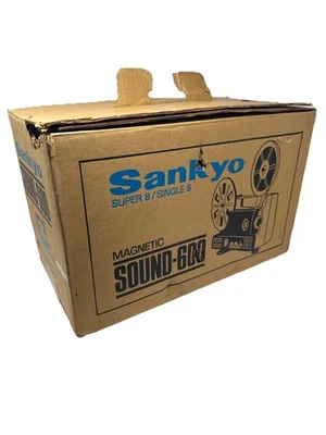 Proyector de películas vintage en caja SANKYO SUPER 8 SOUND-600 COMO ESTÁ/PARA REPUESTOS Foto 1 de 4