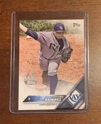 2016 Topps 65th Anniversary Stamp Erasmo Ramirez #483 - Image 1 of 2