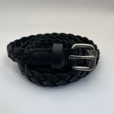Leather Braided Belt 3/4” Black Size XL 46” - Image 1 of 4