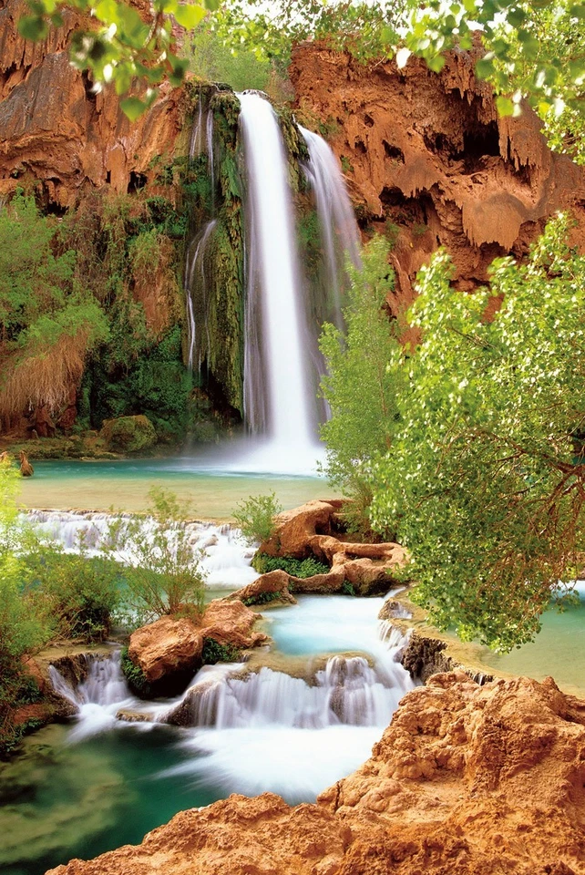Hidden Falls Arizona Waterfall Grand Canyon National Park Poster 24x36 Inches - Image 1 of 1