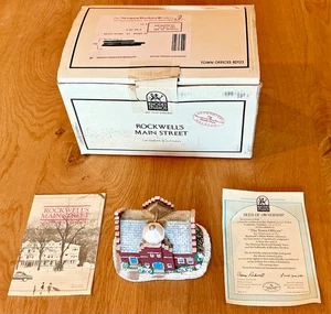 THE TOWN OFFICES Third Issue in NORMAN ROCKWELL Landmark Sculptures MAIN STREET - Picture 1 of 24