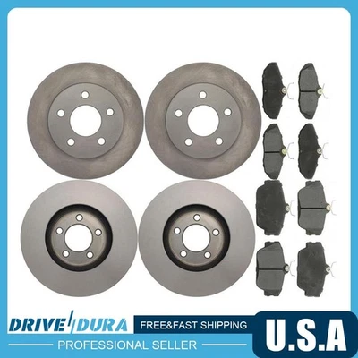 Front & Rear Disc Brake Rotors Brake Pads Kit fits Lincoln Mark VIII Foto 1 de 4