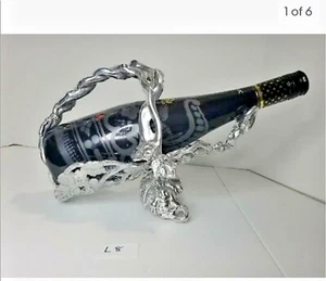 Arthur Court 1997 Grape Leaves & Vines Pattern ~ Wine Caddy Bottle Holder ~ EUC - Bild 1 von 8