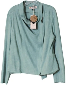 CHAQUETA STRATUS Montana Clothing NUEVA CON ETIQUETAS Imitación Gamuza Cremallera Cortina Frontal Talla Grande L - Imagen 1 de 2