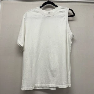 Camiseta asimétrica AGOLDE blanca Della para mujer M - Imagen 1 de 10