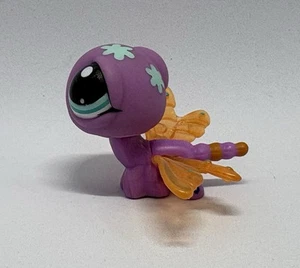 Littlest Pet ShopDragonfly Purple Orange Wings Flowers Pretty Pairs LPS - Picture 1 of 9