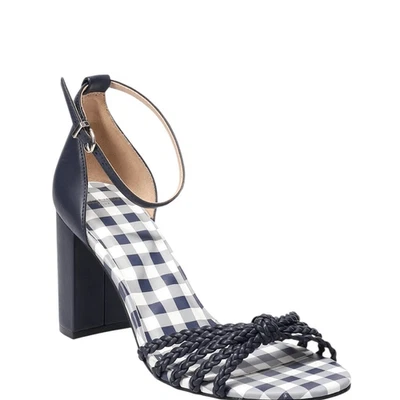 Draper James Elisa Blue Gingham Block Heel Sandals |10 - Image 1 of 4