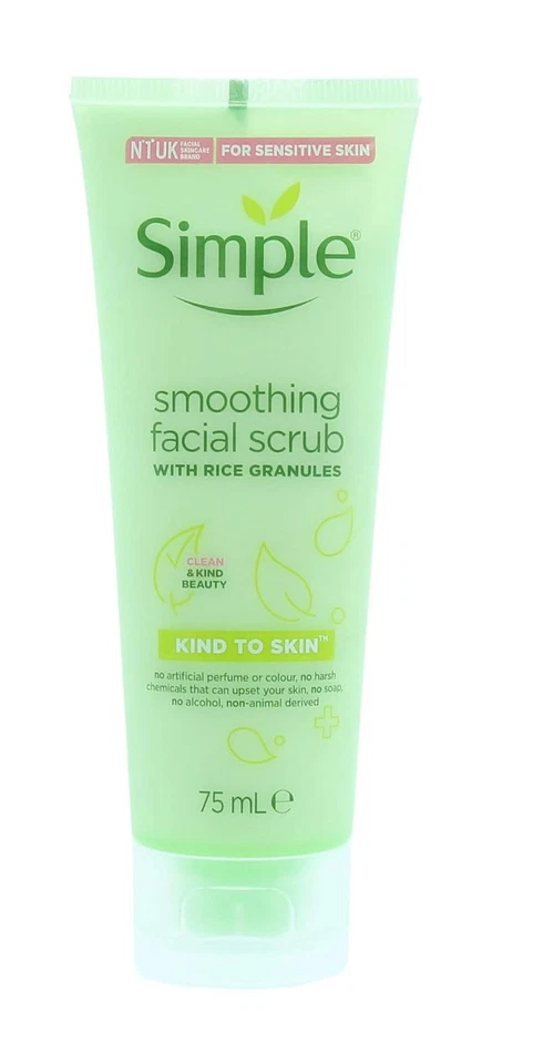 Exfoliante facial suavizante Simple Kind To Skin (paquete de 2) X 75 ml Foto 1 de 1