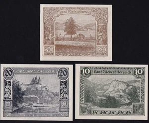 Austria Wien 1920 Notgeld Lot 3 Vintage altes Papiergeld Banknote Währung UNC - Bild 1 von 2