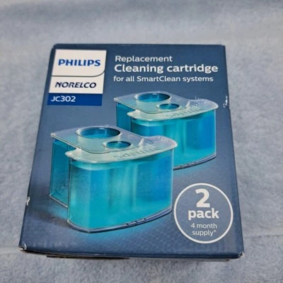Paquete de 3 cartuchos de limpieza Philips Norelco sistema SmartClean JC303/52 totalmente nuevos  Foto 1 de 4