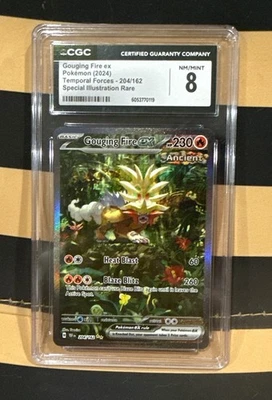 Gouging Fire EX 204/162SV05: Temporal Forces Holo Card English Graded CGC 8 - Image 1 of 2