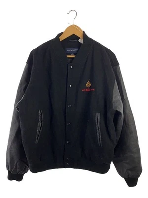 Port Authority Stadium Jacket L Wool Black Plain Used - Image 1 of 4