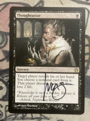 MTG Thoughtseize Signed By Artist Theros (107/249) Regular Rare  - Image 1 of 2