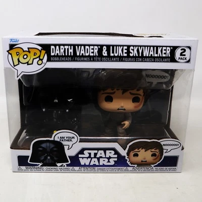 Funko Pop! Star Wars Darth Vader & Luke Skywalker Bobbleheads Figures 2 Pack - Image 1 of 4