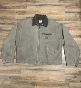 Vintage Carhartt Detroit Jacket J97 DES Gravel Gray Work Wear XXL - 27.5” X 30” - Picture 1 of 18