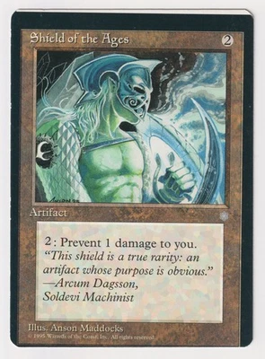Miscut Shield of the Ages MP Ice Age MTG Magic Factory Error Sheet Edge Misprint - Image 1 of 2