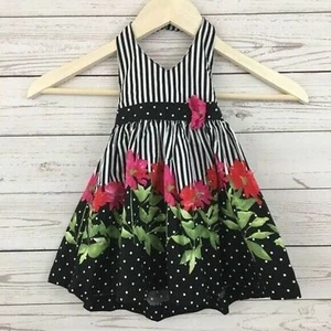 Flower Sleeveless Dress Girls 12M Spring and Summer Heartworks - Picture 1 of 6