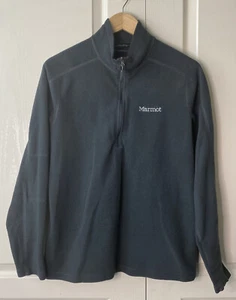 Marmot Men's size Medium 1/4 Zip Pullover Gray Zipper Long Sleeves Top - Picture 1 of 5