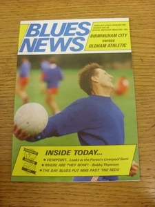 19/03/1988 Birmingham City v Oldham Athletic . Item appears to be in good condi - Picture 1 of 1