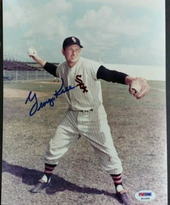 George Kell (d.2009) Chicago White Sox HOF Autographed 8x10 Signed Photo PSA  - Image 1 of 3