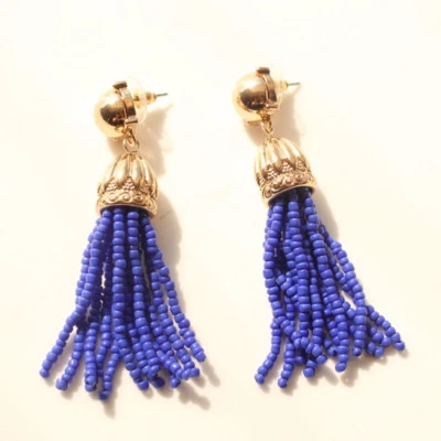 Nuevos pendientes colgantes de cuentas de resina con barra de chuchería regalo moda dama joyería navideña Foto 1 de 3