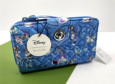 NUEVA Cartera Vera Bradley Disney Cenicienta Paisley Friends Azul RFID Turnlock Nueva con Etiquetas Foto 1 de 4