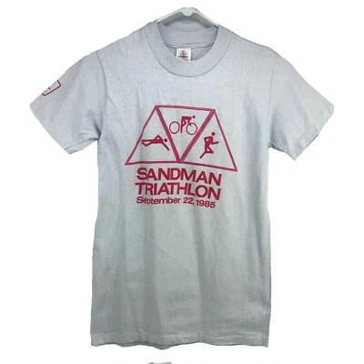 Camiseta De Colección 1985 Virgina Sandman Triatlón Para Hombres Pequeña Gris Puntada Única EE. UU.   Foto 1 de 4