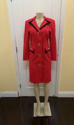 Vestido Blazer Secretaria De Colección Lillie Rubin Talla 4 Rojo Manga Larga Foto 1 de 4