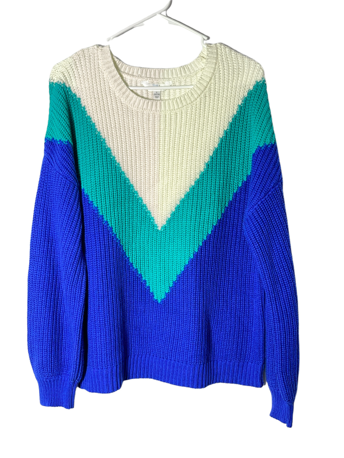 long sleeve pullover knit sweater, size 