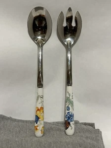Lenox Butterfly Meadow 2-Piece Serving Set Serving Spoon and Fork - Picture 1 of 7