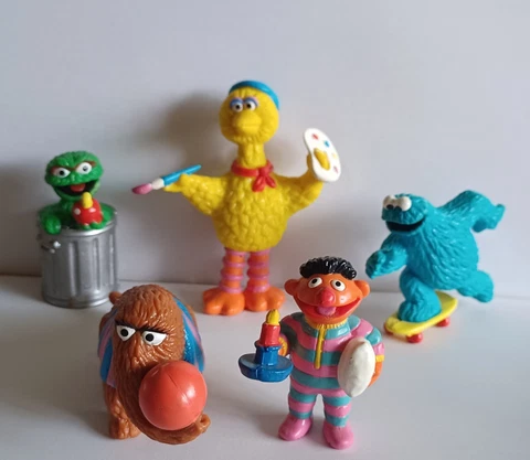 Vintage Applause Sesame Street Lot of 5 PVC Figures #1 Snuffy, Cookie, Big Bird Cover