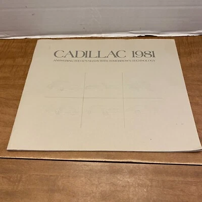 Cadillac 1981 Fleetwood, sedán De-Ville, Eldorado, Sevilla pequeño folleto de ventas Foto 1 de 4