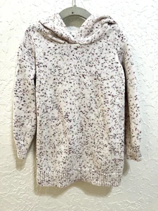 Gap Girls 5 XS Sweater Dress Cream w/ Pink Multi Thread Classic Preppy Spring - Picture 1 of 9