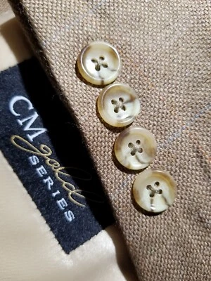 Chaqueta Blazer Abrigo Tejido 52R Naranja/Azul 4 TEMPORADAS Lana Bambú Cuadros Ventana Foto 1 de 4