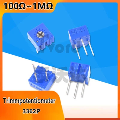 Trimmpotentiometer 3362P Trimmer Potentiometer Spindeltrimmer Poti 100Ohm~1MOhm - Bild 1 von 4