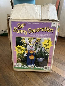 Easter Unlimited Posable 24” Easter Bunny Decoration Seasonal Holiday - NEW - Picture 1 of 1