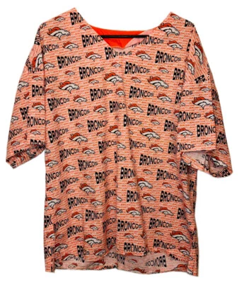 Denver Broncos Camisa Manga Corta Estampado Completo NFL Pijama Salón Adulto Grande Foto 1 de 2