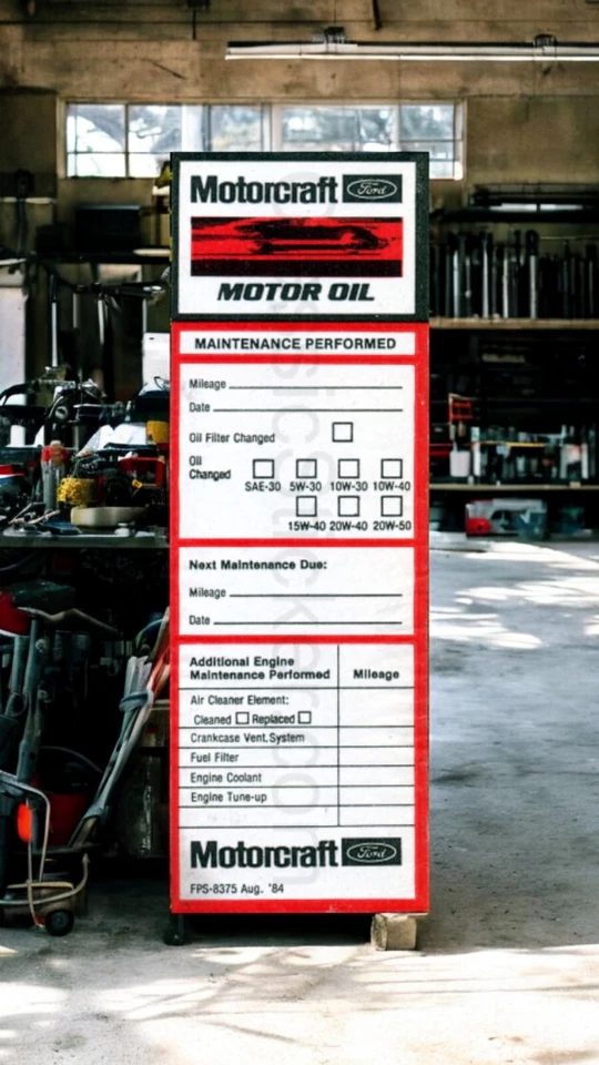 5 NOS Vintage Ford Motorcraft Service Reminder Oil Change Door Stickers Tags - Image 1 of 1