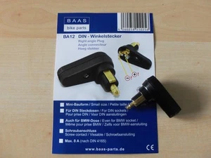 BAAS BA12 Motorrad Flachstecker Winkelstecker f. 12V DIN - und BMW Steckdosen - Bild 1 von 1
