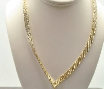 STERLING SILVER  BEAUTIFUL HERRINGBONE CHAIN NECKLACE #FMR213 - Image 1 of 3