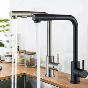 360° Grifo Cocina Grifo Cocina Extensible Ducha Mezclador Acero Inoxidable - Imagen 1 de 84
